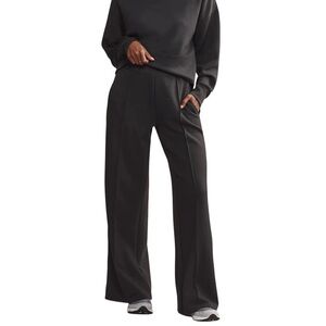 Rhone DreamGlow Wide Leg Trousers Women’s Sz XS Gray/Black Solid Pintuck Pants